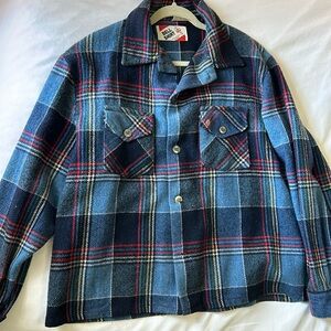 Vintage wool blend shirt jacket XL made in Canada